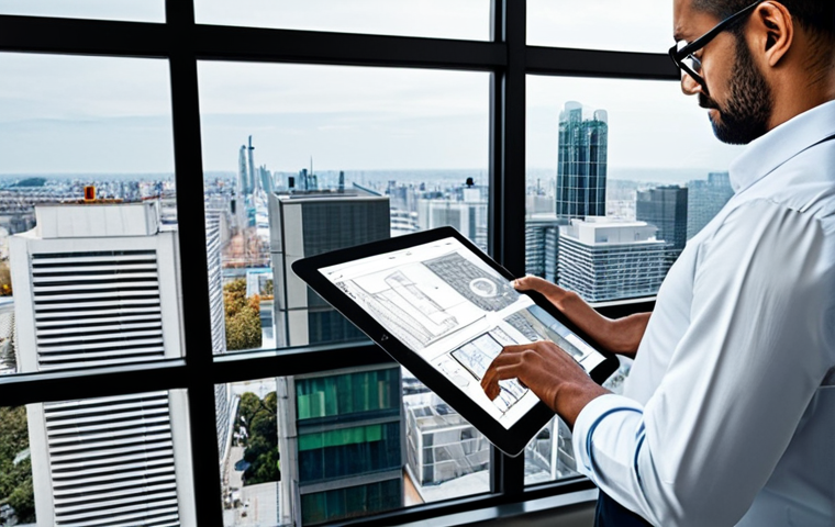 **

"A professional architect, fully clothed in a stylish and appropriate outfit, reviewing blueprints on a digital tablet in a bright, modern architectural office. Large windows overlook a cityscape. Safe for work, appropriate content, perfect anatomy, natural proportions, professional setting, well-formed hands, proper finger count, family-friendly, modest clothing."

**