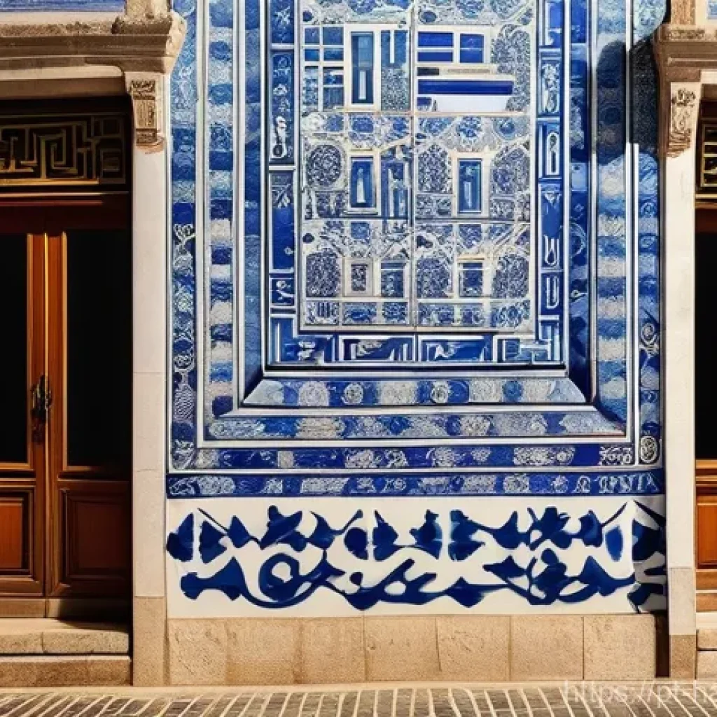 한글을 활용한 디지털 아트 - **A Luminous Fusion of Hangul and Azulejos in Lisbon**
    A highly detailed digital painting depict...