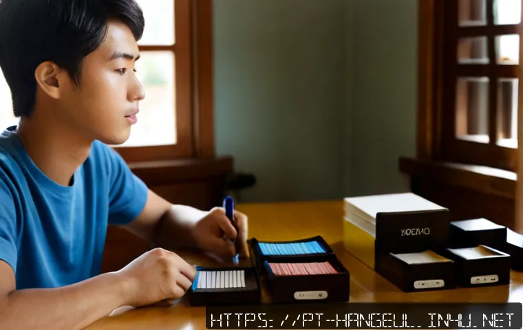 Home 17 한글 음운 변화 - Photorealistic close-up of a Portuguese-speaking university student studying Korean phonology, seate...